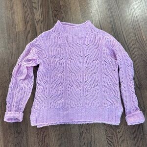 J. Crew Lilac Cable Knit size xs Sweater